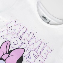 Child's Short Sleeve T-Shirt Minnie Mouse White