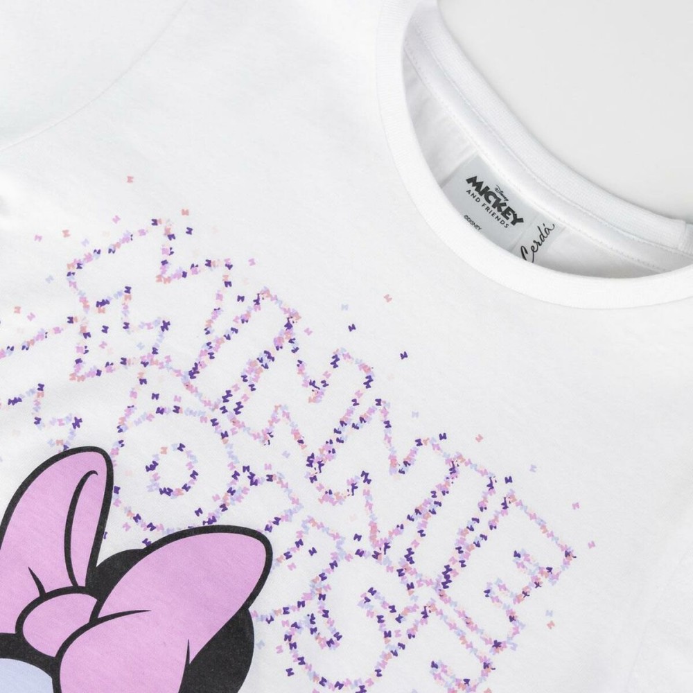 Kurzarm-T-Shirt für Kinder Minnie Mouse Weiß