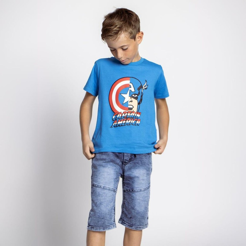 T shirt à manches courtes Enfant The Avengers Bleu