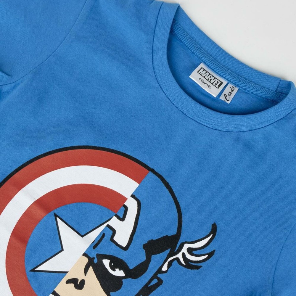 T shirt à manches courtes Enfant The Avengers Bleu