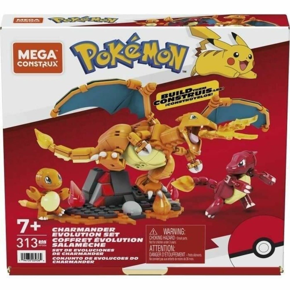 Konstruktionsspiel Megablocks Charmander Charmilion Charizard Pokémon 300 Stücke