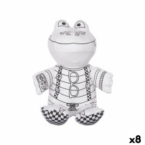 Colouring Plush Pincello ST342 White Black Cloth 16 x 18 x 13 cm Frog (8 Units)