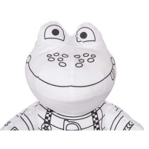 Colouring Plush Pincello ST342 White Black Cloth 16 x 18 x 13 cm Frog (8 Units)