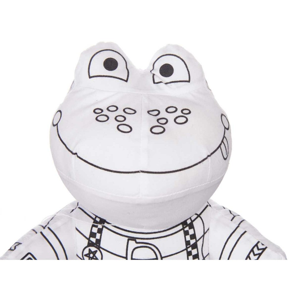 Colouring Plush Pincello ST342 White Black Cloth 16 x 18 x 13 cm Frog (8 Units)