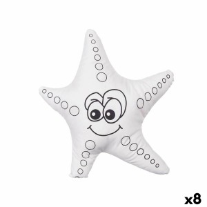 Colouring Plush Pincello ST371 White Black Cloth 26 x 26 x 8 cm Starfish (8 Units)