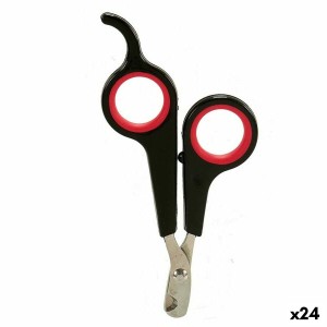 Nail clipper Black Red 6 x 0,5 x 11,5 cm Pets (24 Units)