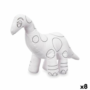 Colouring Plush Pincello ST205 White Black Cloth 28 x 22 x 9 cm Dinosaur (8 Units)