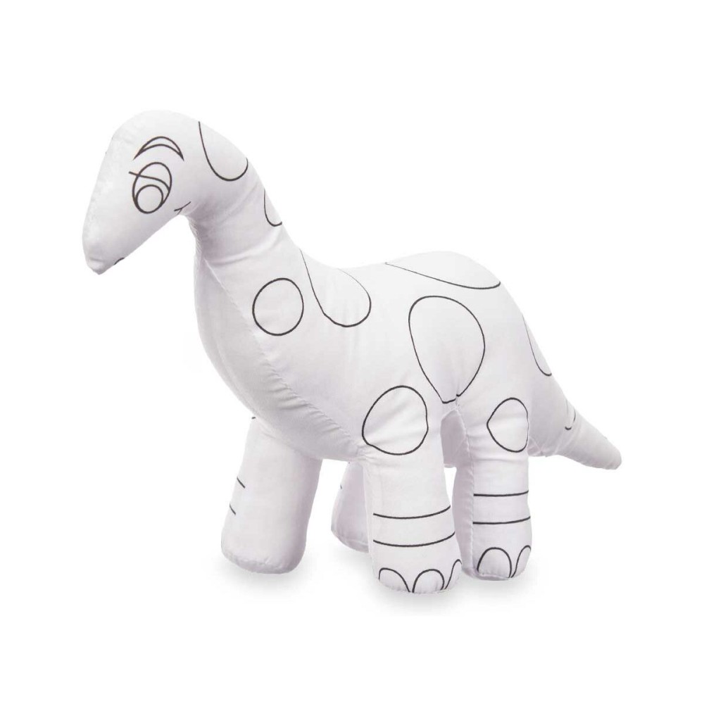 Peluche à colorier Pincello ST205 Blanc Noir Tissu 28 x 22 x 9 cm Dinosaure (8 Unités)