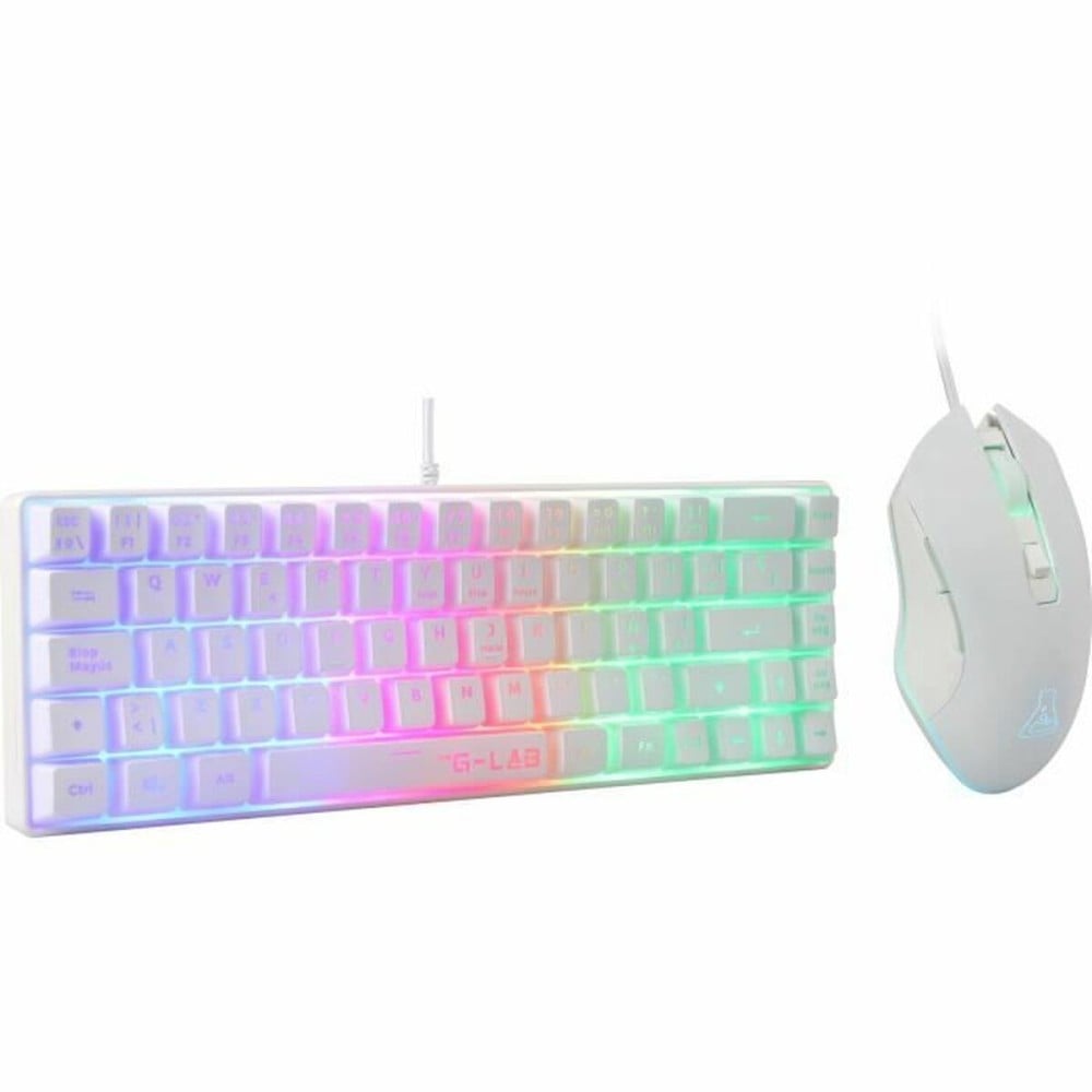 clavier et souris The G-Lab COMBO-HYDRO Blanc