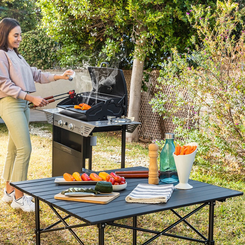 Table de Camping Pliante avec Panier et Housse Folble InnovaGoods