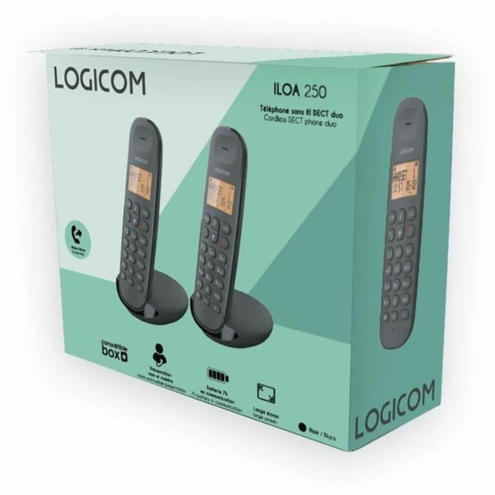 Téléphone fixe Logicom DECT ILOA 250 DUO Noir