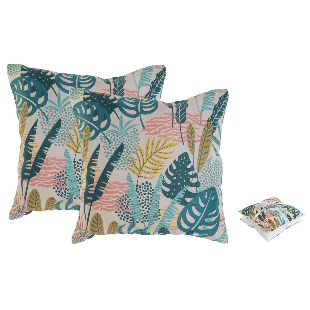 Ensemble de coussins Home ESPRIT Jungle 45 x 5 x 45 cm (2 Unités)