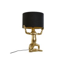 Tischlampe Home ESPRIT Schwarz Gold Harz 50 W 220 V 31 x 28 x 50 cm (2 Stück)