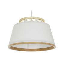 Ceiling Light DKD Home Decor White Brown Natural Bamboo 50 W 30 x 30 x 20 cm