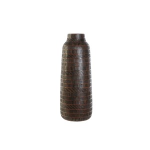 Vase Home ESPRIT Braun Schwarz Harz Kolonial 20 x 20 x 48 cm