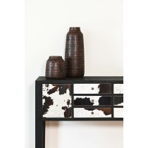 Vase Home ESPRIT Brown Black Resin Colonial 20 x 20 x 48 cm