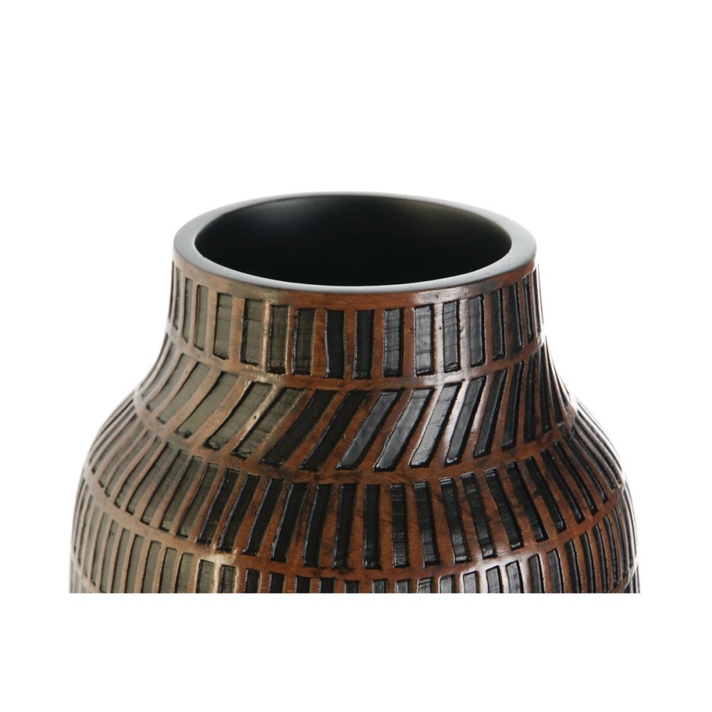 Vase Home ESPRIT Brown Black Resin Colonial 20 x 20 x 48 cm