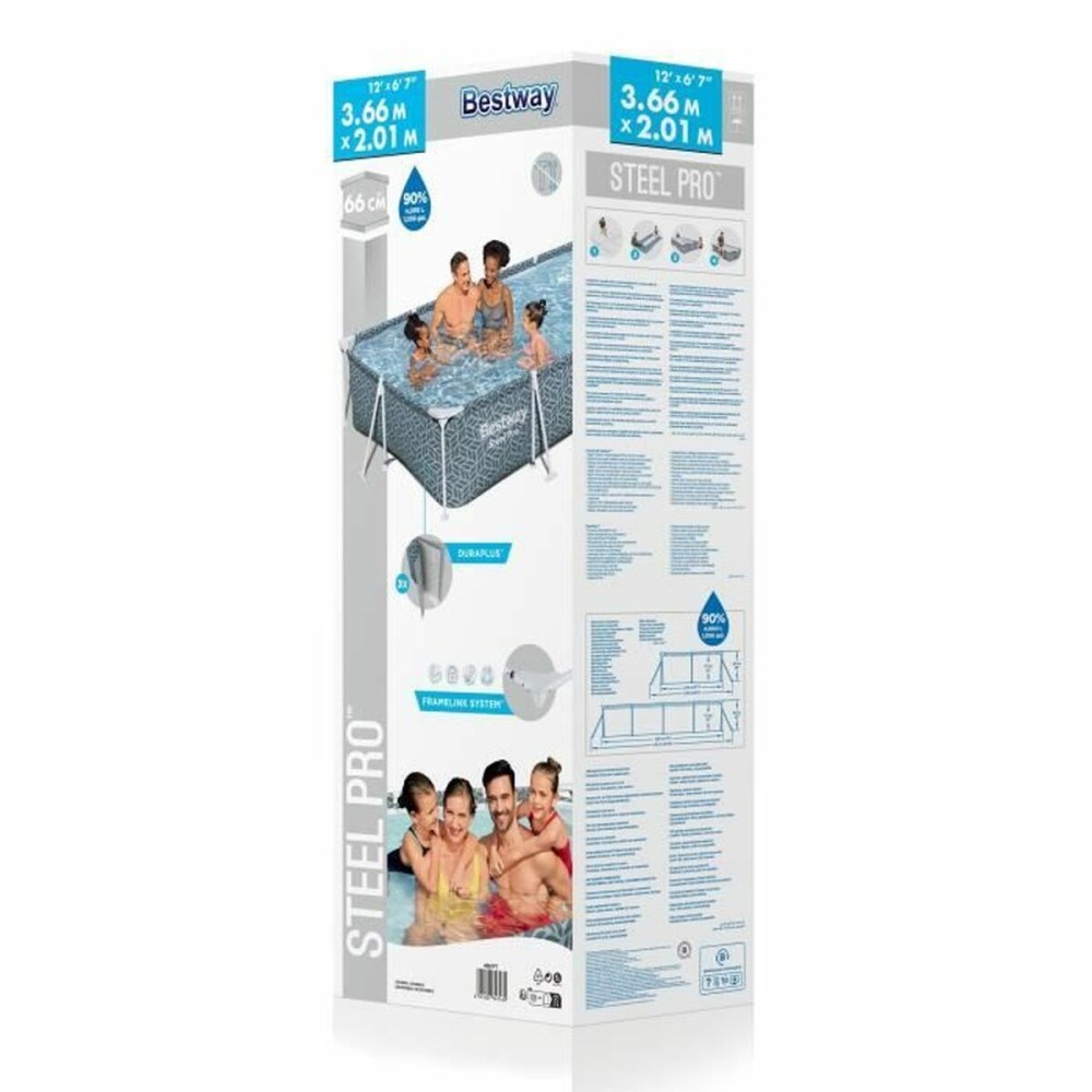 Piscine gonflable Bestway Steel Pro Bleu Gris