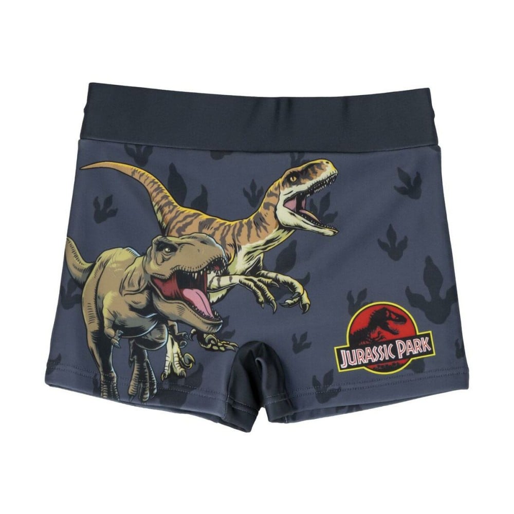 Jungen-Badeshorts Jurassic Park Dunkelgrau