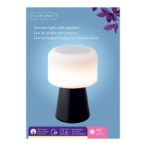 Lampe LED avec haut-parleur Bluetooth et chargeur sans fil Lumineo 894415 Noir Rechargeable