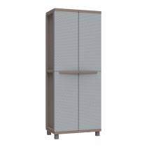 Armoire à balai Terry Jrattan 368 Gris 68 x 37,5 x 170 cm Plastique 4 Etagères