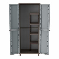 Armoire à balai Terry Jrattan 368 Gris 68 x 37,5 x 170 cm Plastique 4 Etagères