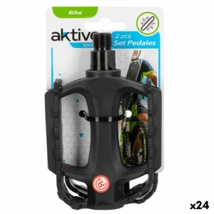 Pedals Aktive 11 x 3 x 8 cm Bicycle 2 Pieces Black 24 Units