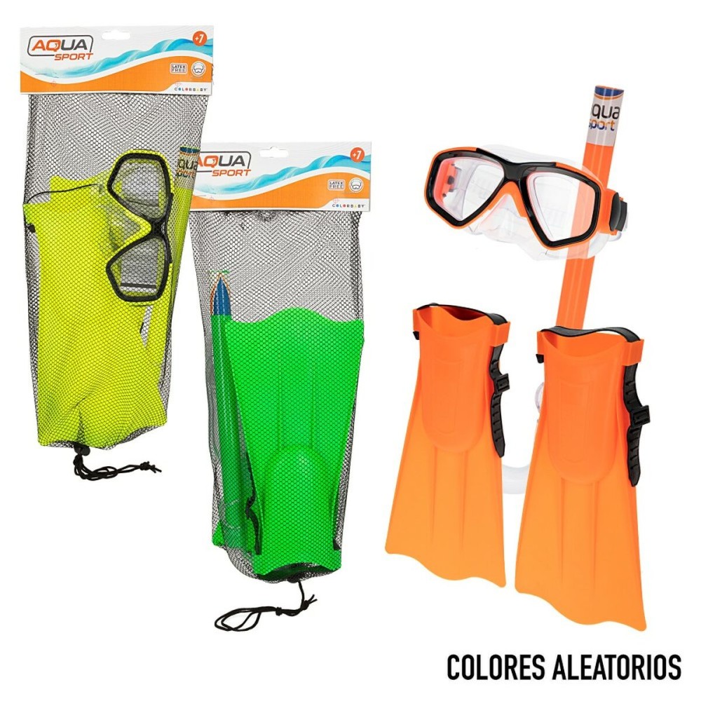 Lunettes de Plongée avec Tube et Palmes Colorbaby (6 Unités)