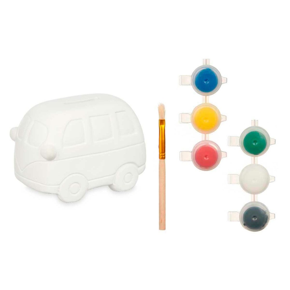 Sparschwein zum Anmalen Pincello BS2207 Weiß 12,4 x 8,6 x 9,9 cm Transporter (12 Stück)