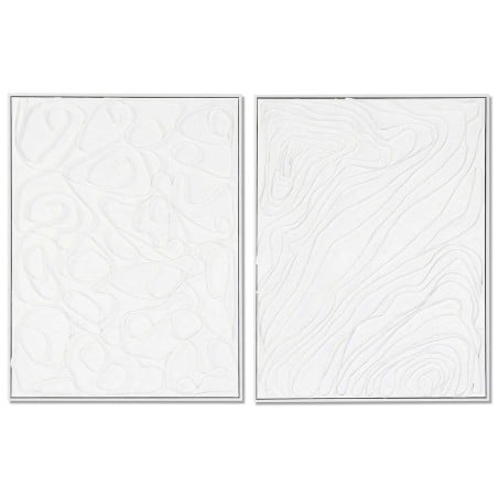 Cadre DKD Home Decor 60 x 3,2 x 80 cm Abstrait Avec relief Urbaine (2 Unités)