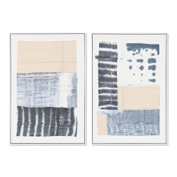 Cadre DKD Home Decor 60 x 3,2 x 90 cm Abstrait Urbaine (2 Unités)