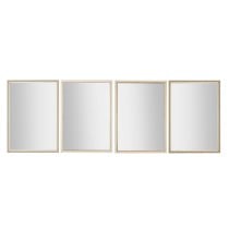 Miroir mural Home ESPRIT Blanc Marron Beige Gris 66 x 2 x 92 cm 70 x 2 x 97 cm (4 Unités)