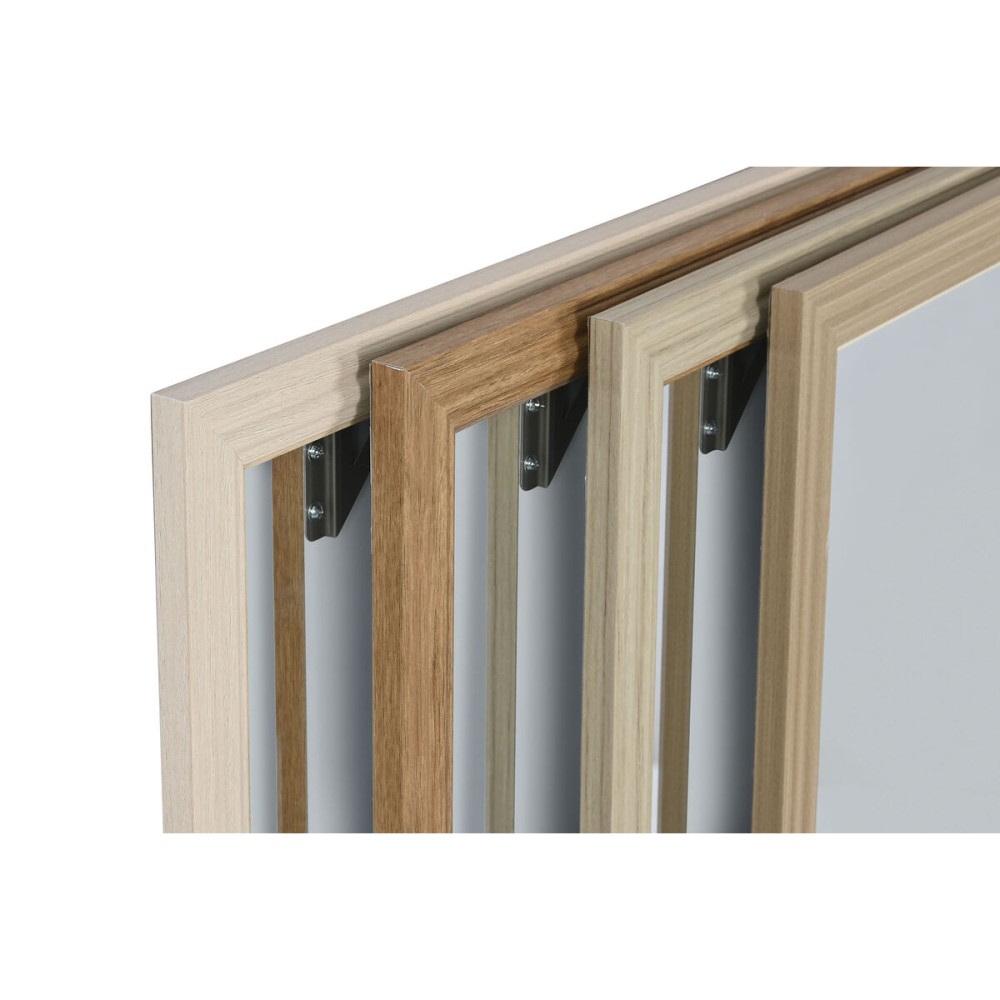 Wall mirror Home ESPRIT White Brown Beige Grey 66 x 2 x 92 cm (4 Units)