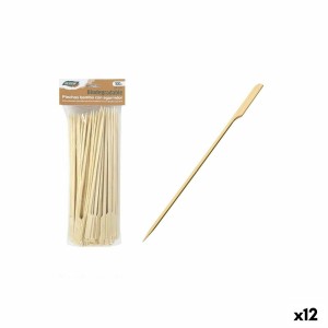 Barbecue Skewer Set Algon Bamboo 100 Pieces 24 cm (12 Units)