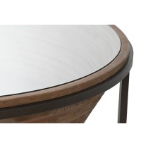 Table Basse Home ESPRIT Verre Bois d'épicéa 102 x 102 x 46 cm