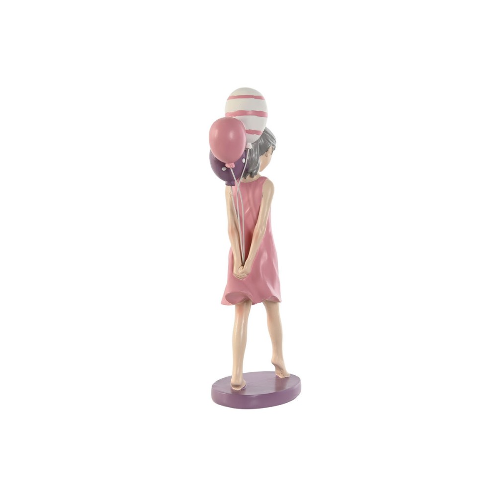 Figurine Décorative Home ESPRIT Rose Mauve chica 7 x 11 x 27 cm