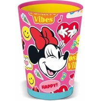 Glass Minnie Mouse Flower Power 470 ml Plastic