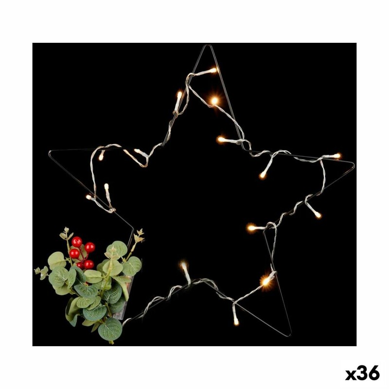 Étoile de Noël Lumière LED Rouge Noir Vert (36 Unités)