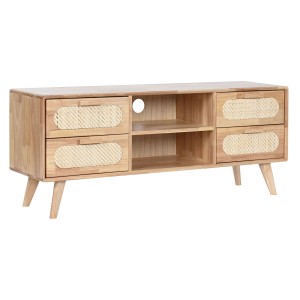 TV furniture Home ESPRIT Natural Metal Rubber wood 120 x 30 x 48 cm