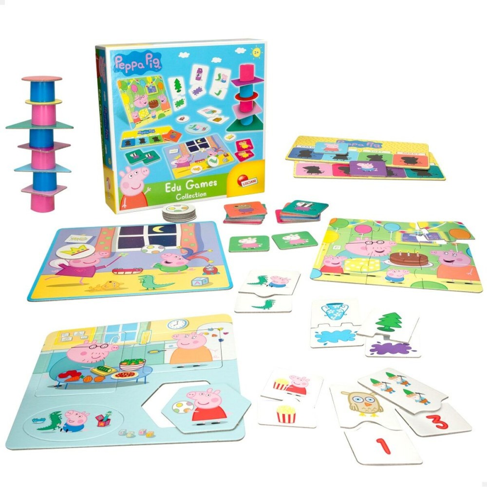 Educational Game Peppa Pig Edu Games Collection 24,5 x 0,2 x 24,5 cm (6 Units) 10-in-1