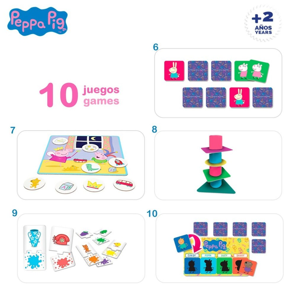 Jouet Educatif Peppa Pig Edu Games Collection 24,5 x 0,2 x 24,5 cm (6 Unités) 10 en 1