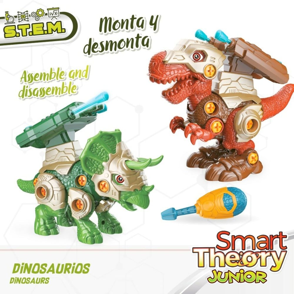 Set 2 Dinosaures Colorbaby 21 x 14 x 9,5 cm articulé Lance Projectiles 4 Unités Dinosaure