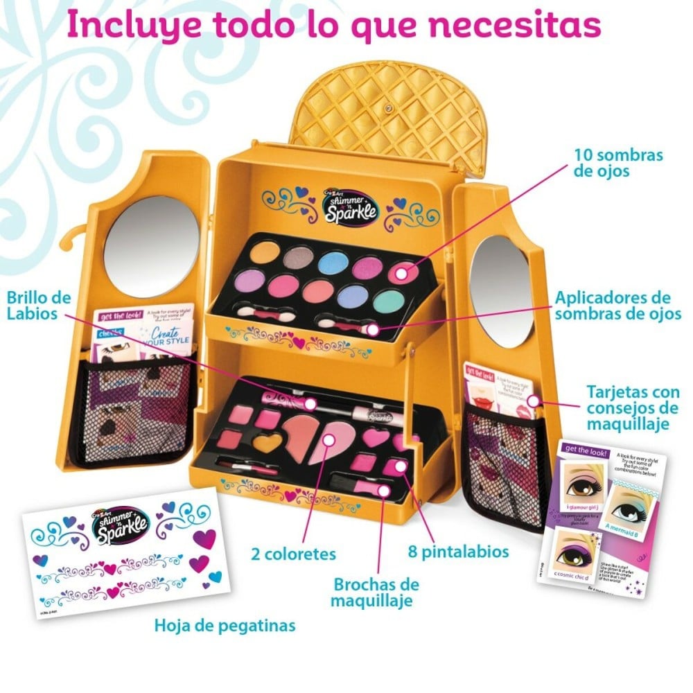 Kit de maquillage pour enfant Cra-Z-Art Shimmer 'n Sparkle 20,5 x 23,5 x 6,5 cm 4 Unités