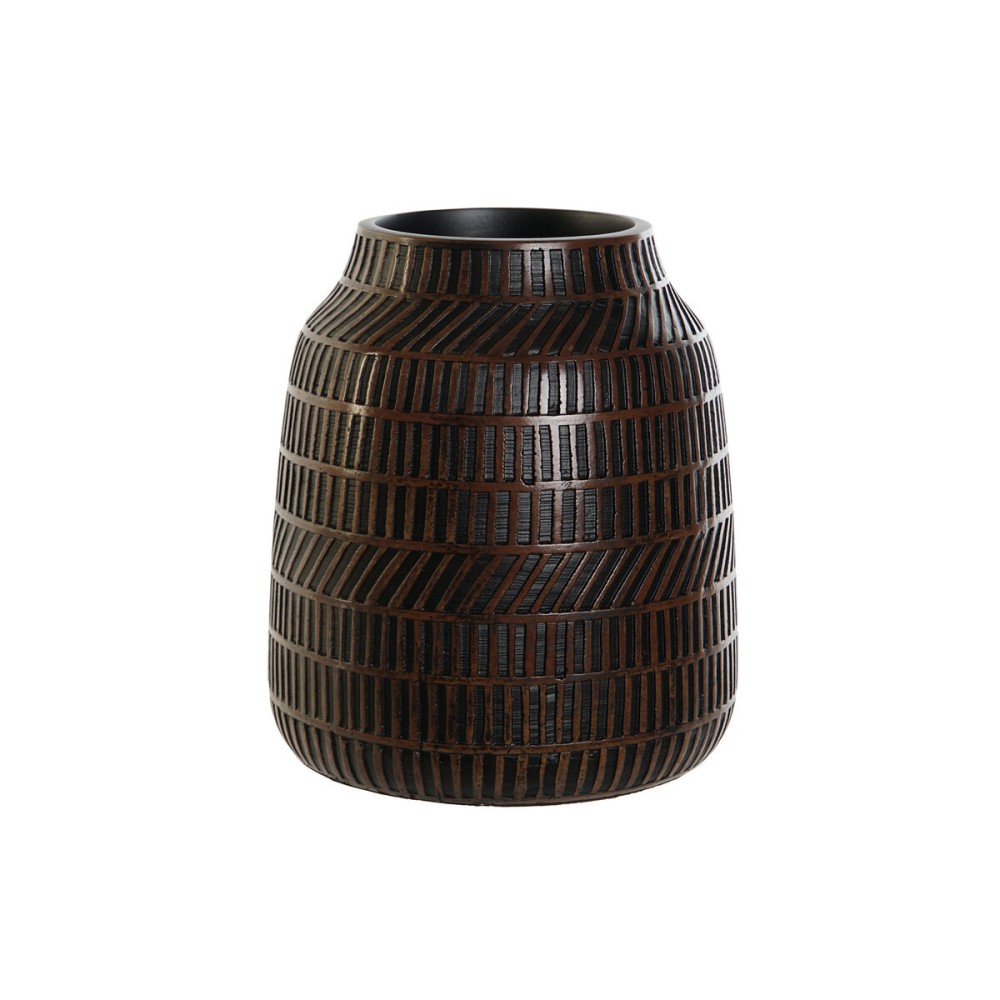 Vase Home ESPRIT Braun Schwarz Harz Kolonial 19 x 19 x 21 cm