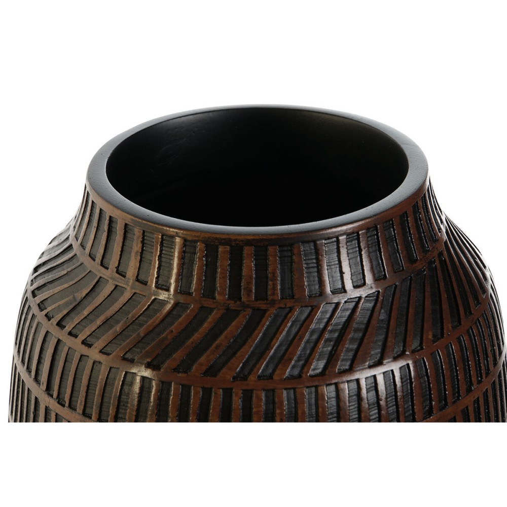 Vase Home ESPRIT Brown Black Resin Colonial 19 x 19 x 21 cm