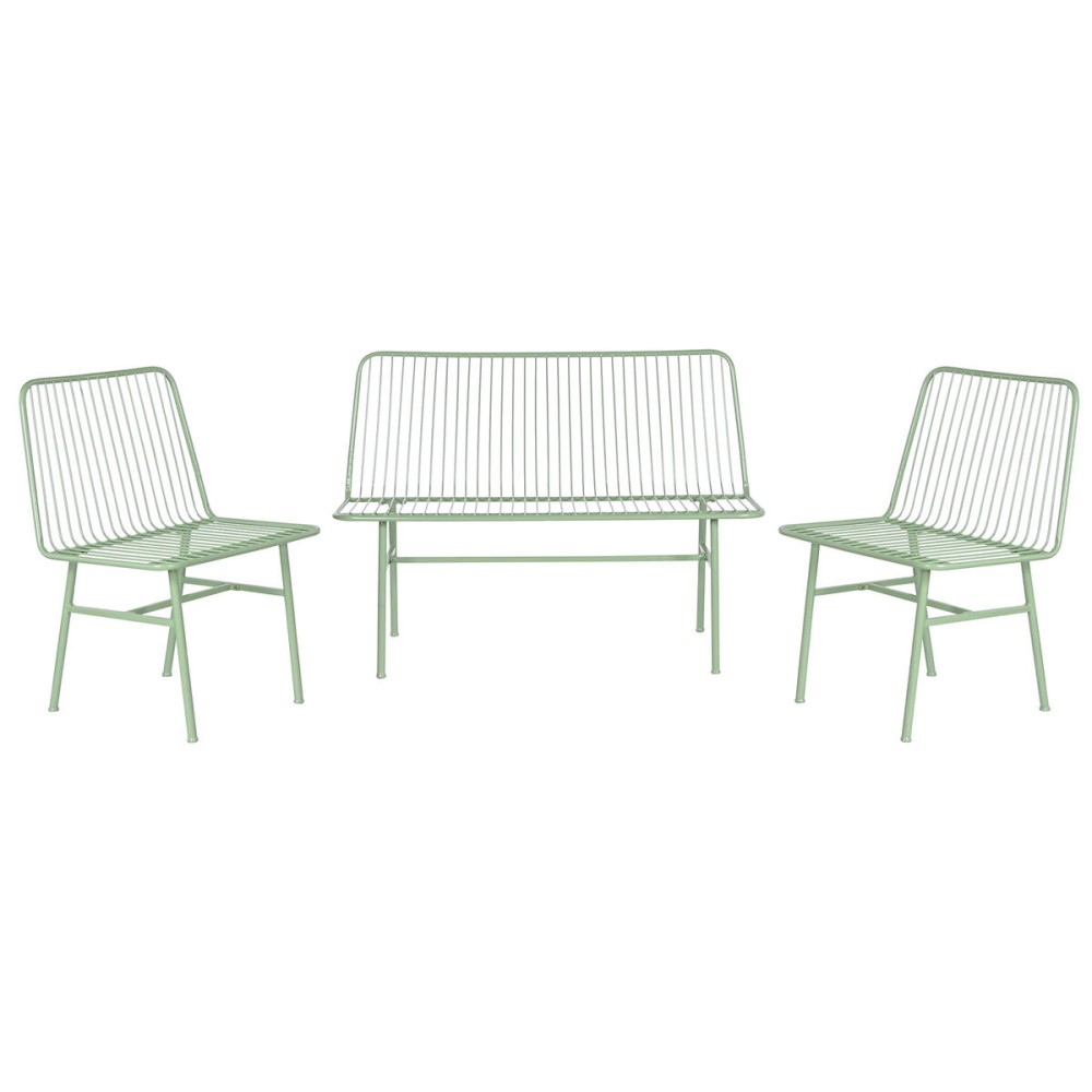 Table Set with 3 Armchairs Home ESPRIT Mint Metal 115 x 53 x 83 cm