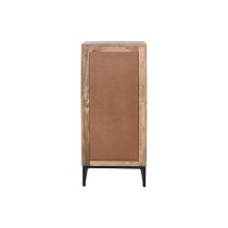 Schubladenschrank Home ESPRIT Braun Schwarz Silberfarben Mango-Holz Spiegel Indianer 45 x 35 x 105 cm