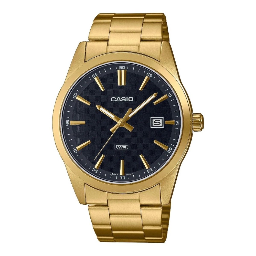 Montre Homme Casio DATE CARBON LOOK DIAL - GOLD SERIE - BLACK (Ø 41 mm)