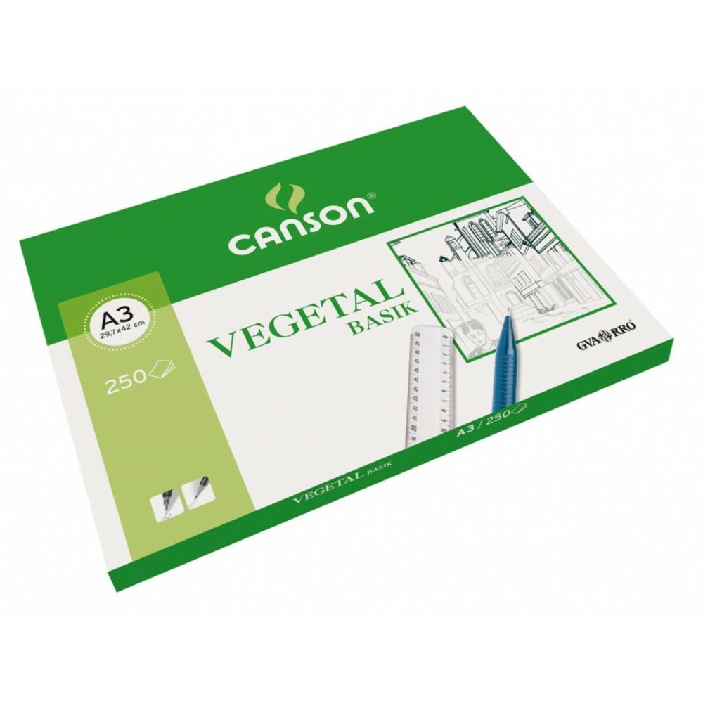 Pflanzen-Papier Canson Basik 250 Blatt 90 g/m² 29,7 x 42 cm