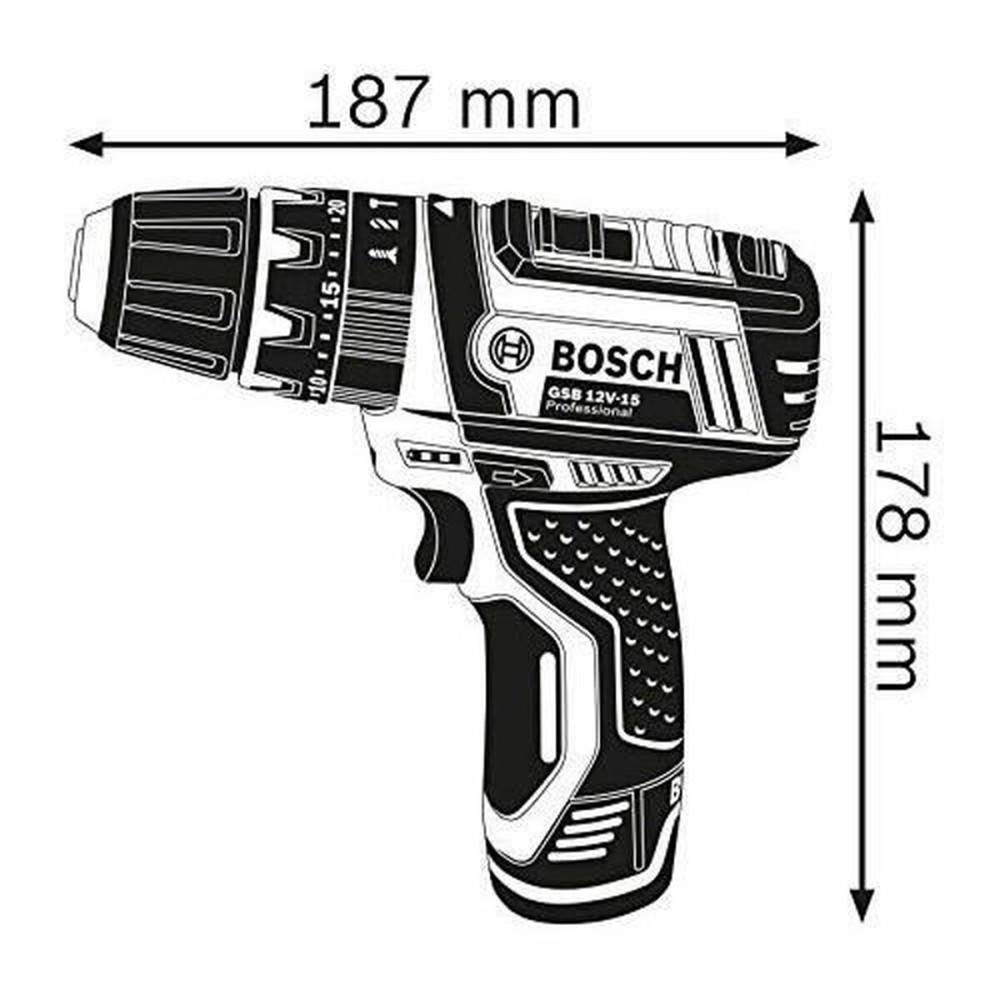 Perceuse à Percussion BOSCH GSB 12V-15 Professional 12 V